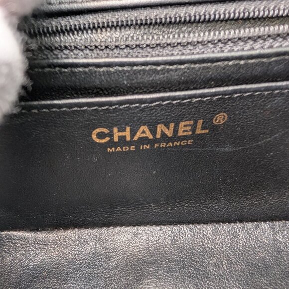 Chanel Black Classic Mini Chevron Quilted Lambskin Flap Bag - Picture 13 of 15